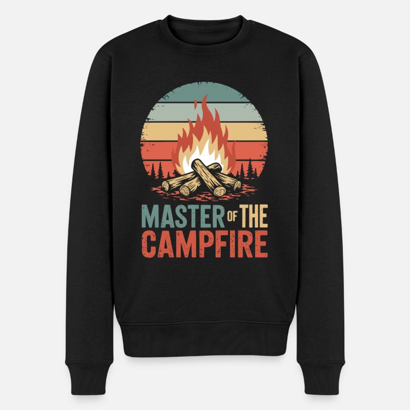Maître du feu de camp - Pull Premium bio Homme - noir