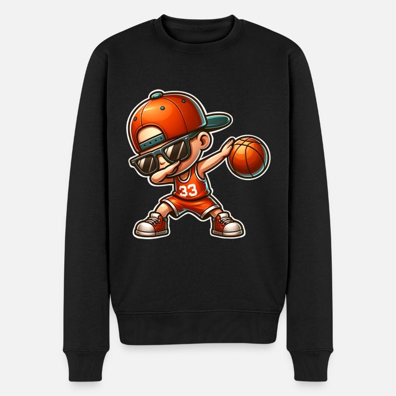 Basket-ball Joueurs de basket-ball - Pull Premium bio Homme - noir
