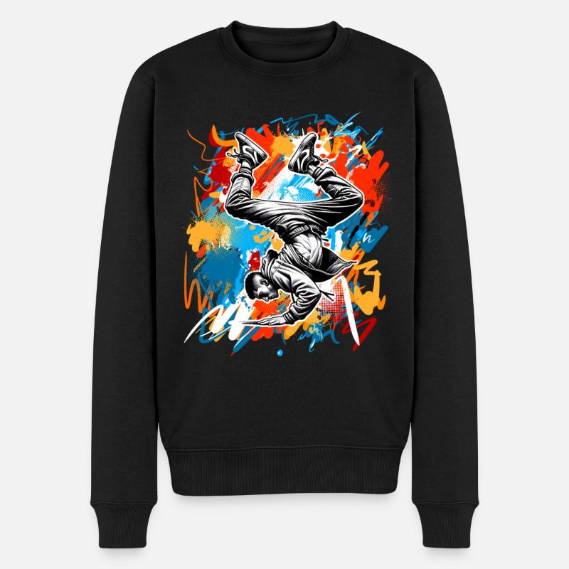Breakdance - Pull Premium bio Homme - noir