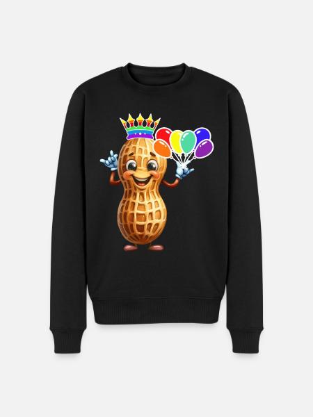 LGBT Peanut Birthday Peanuts Balloons - Men's Premium Organic Jumper - black