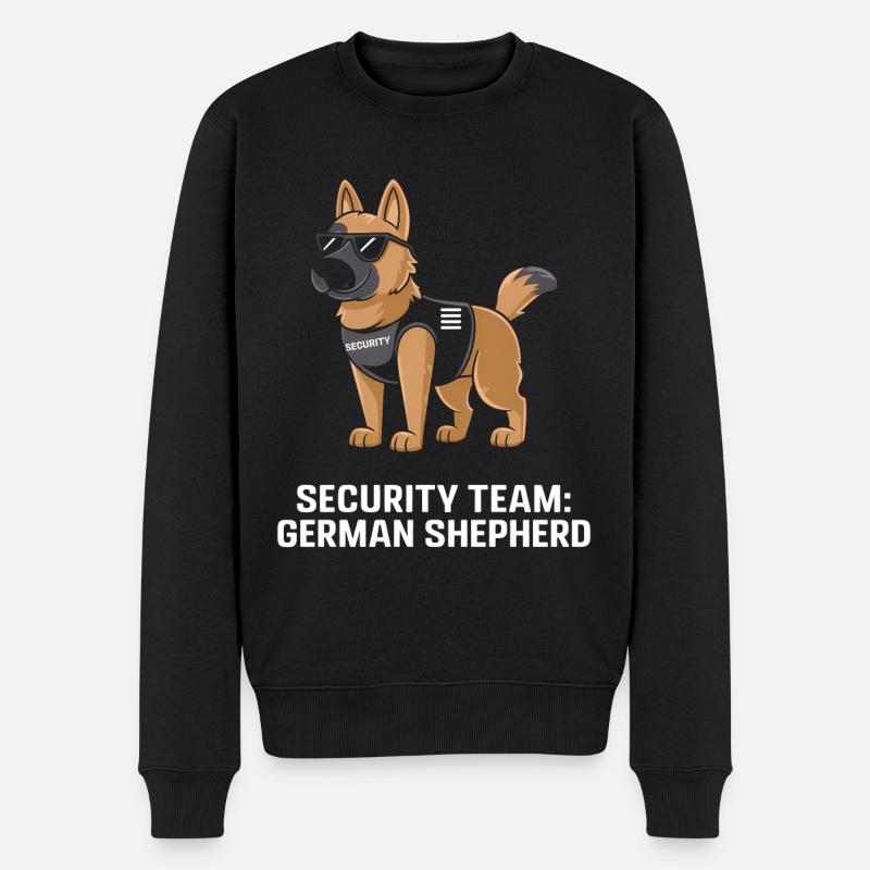 SicherheitsTeam Deutscher Schäferhund - Männer Premium Bio Pullover - Schwarz