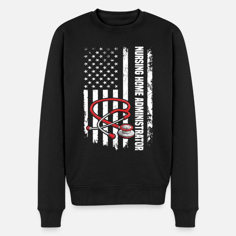 Pflegeheimverwalter - Männer Premium Bio Pullover - Schwarz