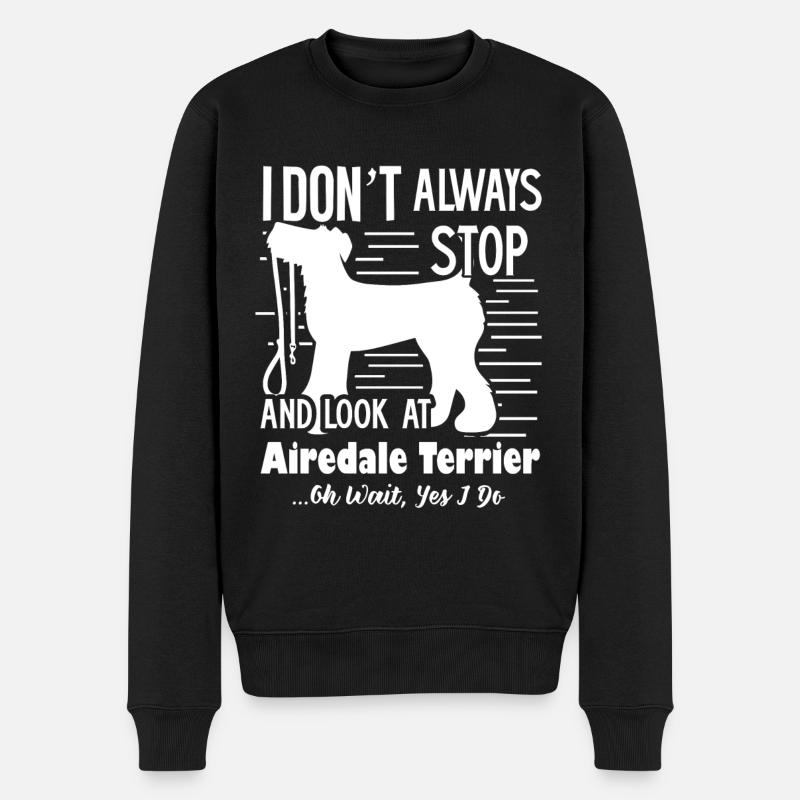 Look At Airedale Terrier - Men's Premium Organic Jumper - black