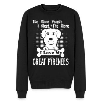 Love Great Pyrenees - Men's Premium Organic Jumper - black - Front - Nico (187cm)