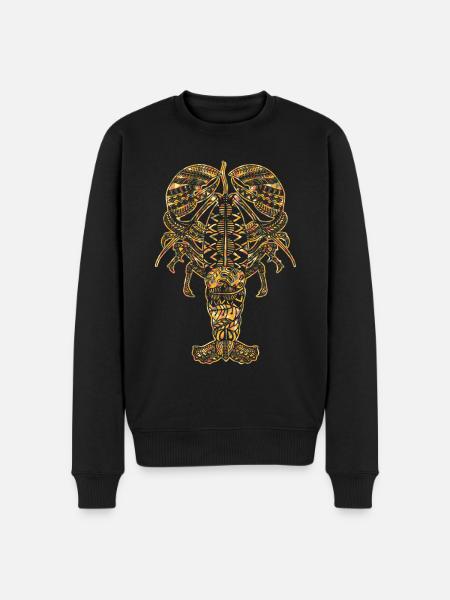 Lobster Geometric - Men's Premium Organic Jumper - black