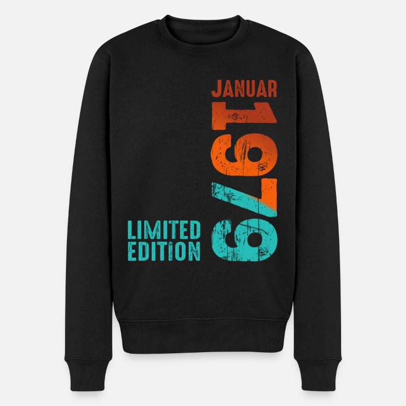 Limited Edition January 1979 Legendär Seit January - Männer Premium Bio Pullover - Schwarz