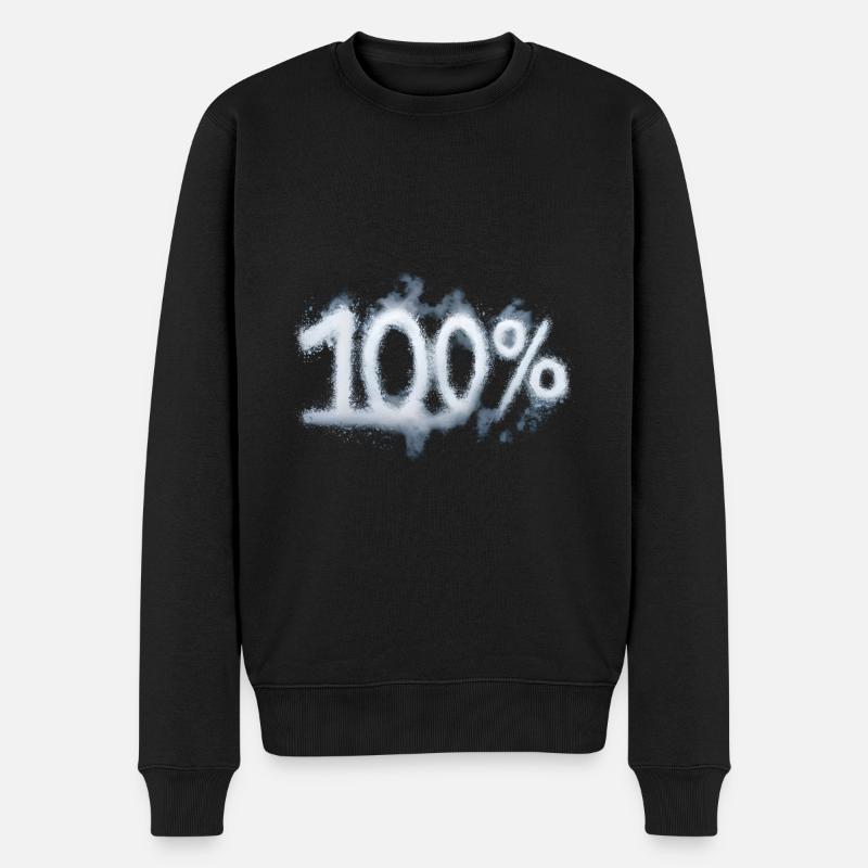 100% - Männer Premium Bio Pullover - Schwarz