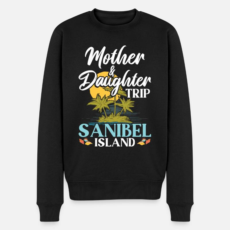 Mutter-und-tochter-reise Sanibel Island - Männer Premium Bio Pullover - Schwarz