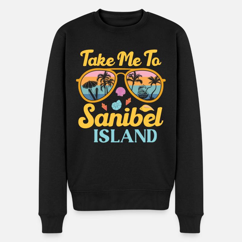 Emmenez-moi sur l’île de Sanibel - Pull Premium bio Homme - noir