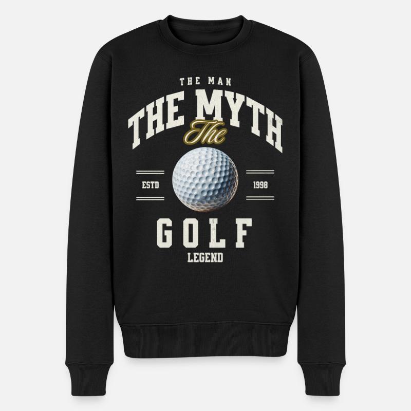 Golf - Männer Premium Bio Pullover - Schwarz