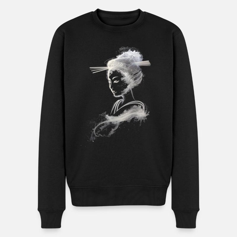 Poussière blanche Geisha - Pull Premium bio Homme - noir
