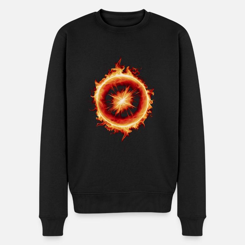 Feuerball - Männer Premium Bio Pullover - Schwarz