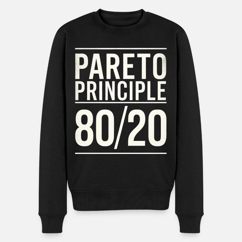 Principe de Pareto 80/20 - Pull Premium bio Homme - noir