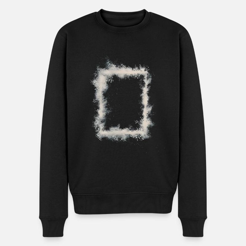 rectangle blanc - Pull Premium bio Homme - noir