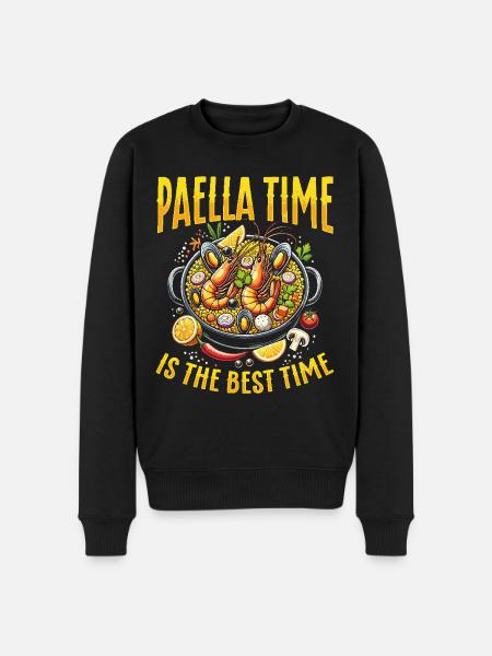 Paella Spanish cuisine Seafood - Men's Premium Organic Jumper - black