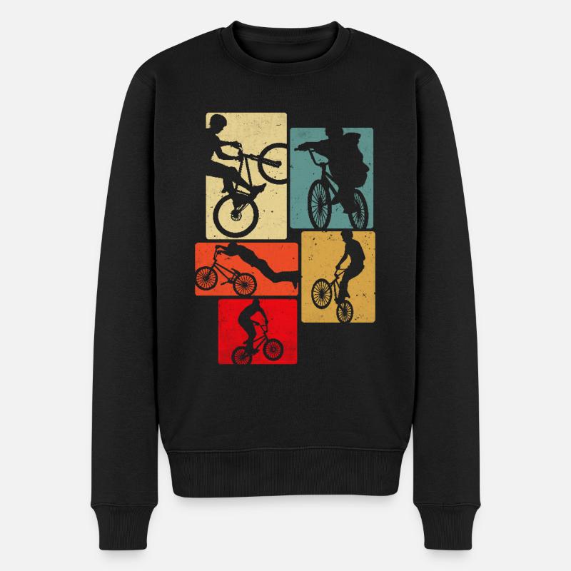 Vélo Rétro - Pull Premium bio Homme - noir