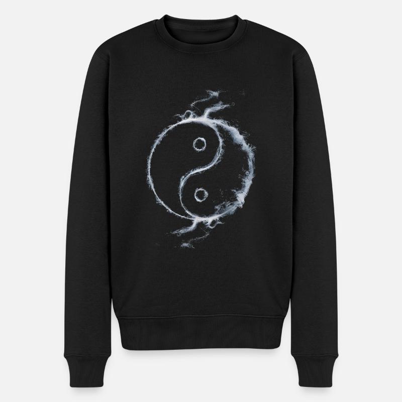 Yin Yang - Pull Premium bio Homme - noir
