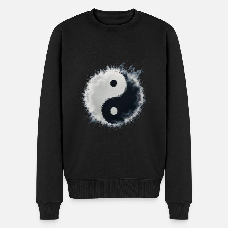 Yin Yang - Männer Premium Bio Pullover - Schwarz