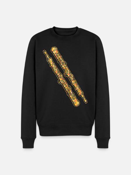 Oboe Geometric - Men's Premium Organic Jumper - black