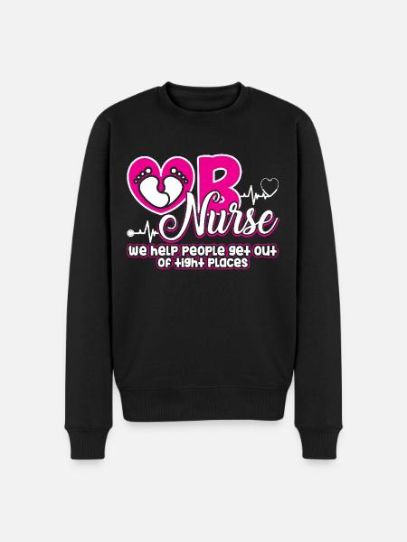 OB Nurse Funny OB Nurse - Men's Premium Organic Jumper - black