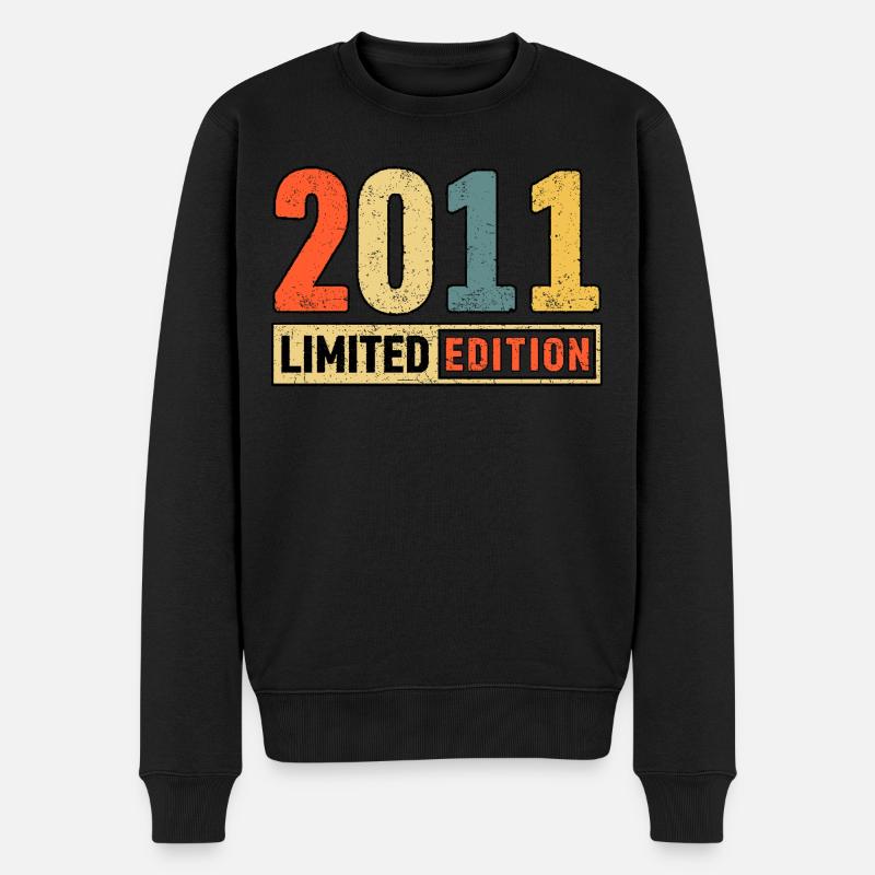Limited Edition 2011 - Männer Premium Bio Pullover - Schwarz