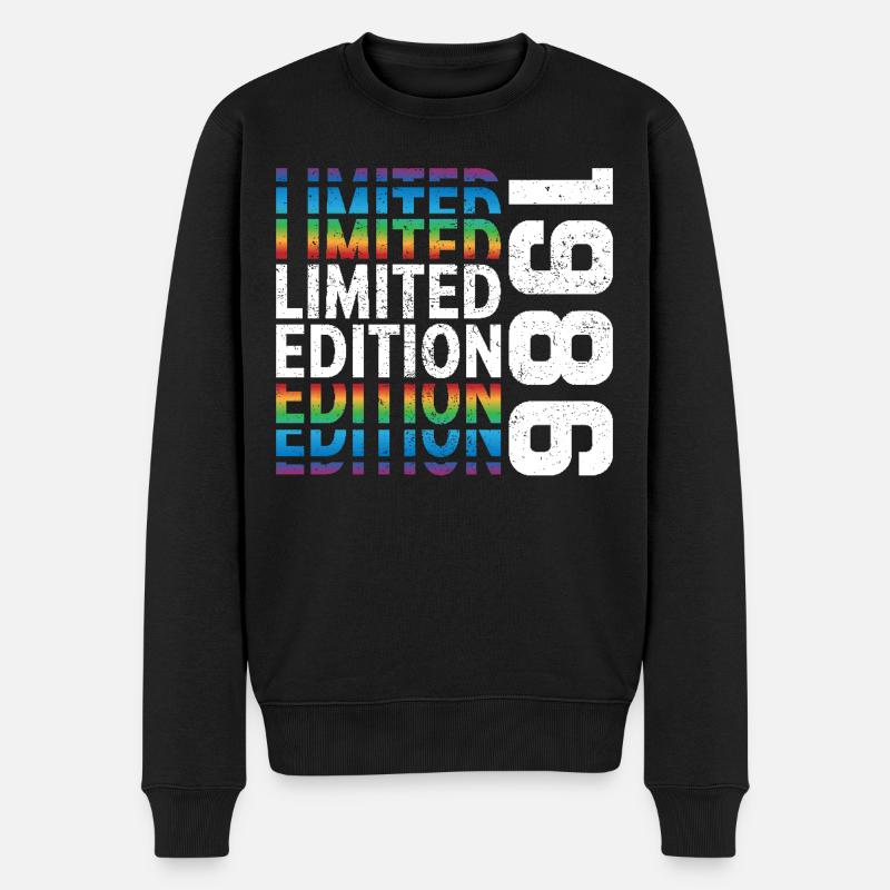 Limited Edition 1986 - Männer Premium Bio Pullover - Schwarz