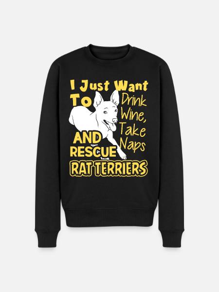 Rescue Rat Terriers - Men's Premium Organic Jumper - black