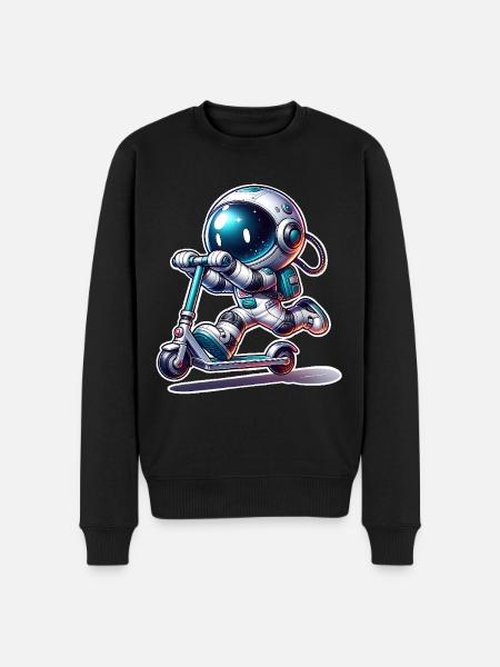 E-Scooter E-Roller Astronaut Scooter - Men's Premium Organic Jumper - black