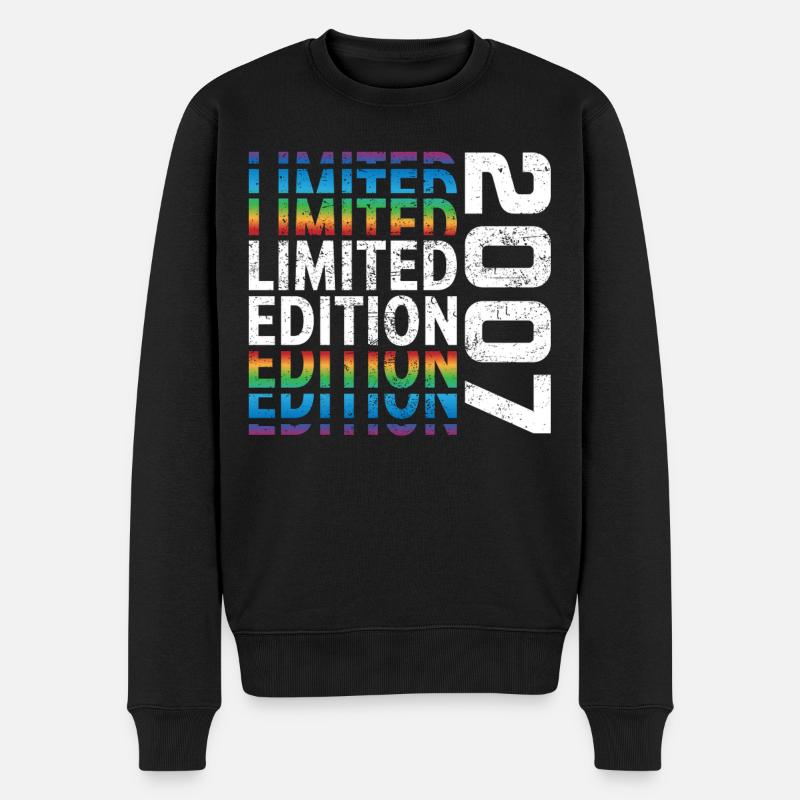 Limited Edition 2007 - Männer Premium Bio Pullover - Schwarz
