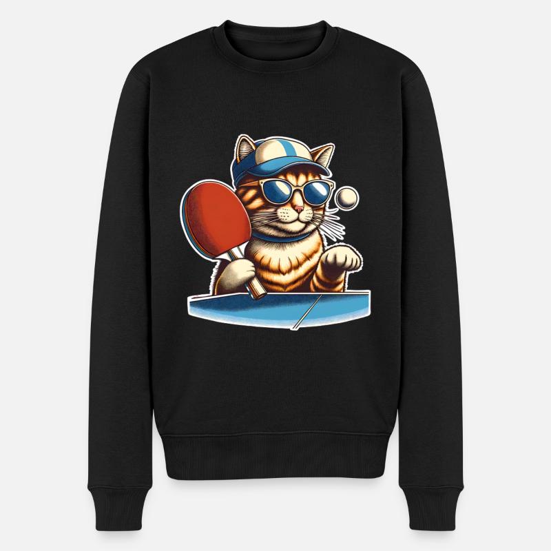 Chat de ping-pong - Pull Premium bio Homme - noir