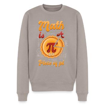 Math est un élément de la conception de balises Pi - Pull Premium bio Homme - taupe - Devant - Nico (187cm)