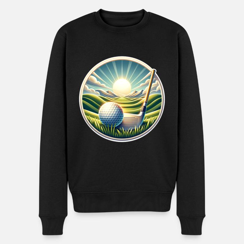 Golf - Männer Premium Bio Pullover - Schwarz