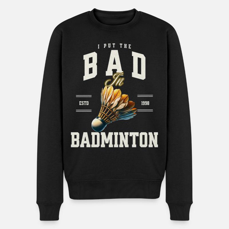 Badminton - Pull Premium bio Homme - noir