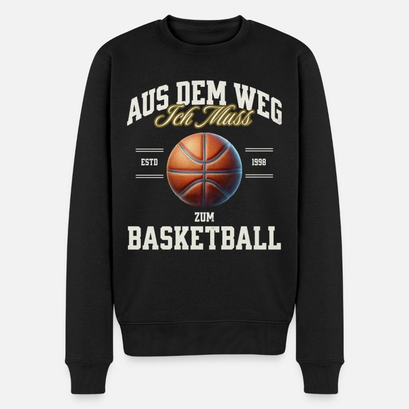 Basketball Basketballer - Männer Premium Bio Pullover - Schwarz