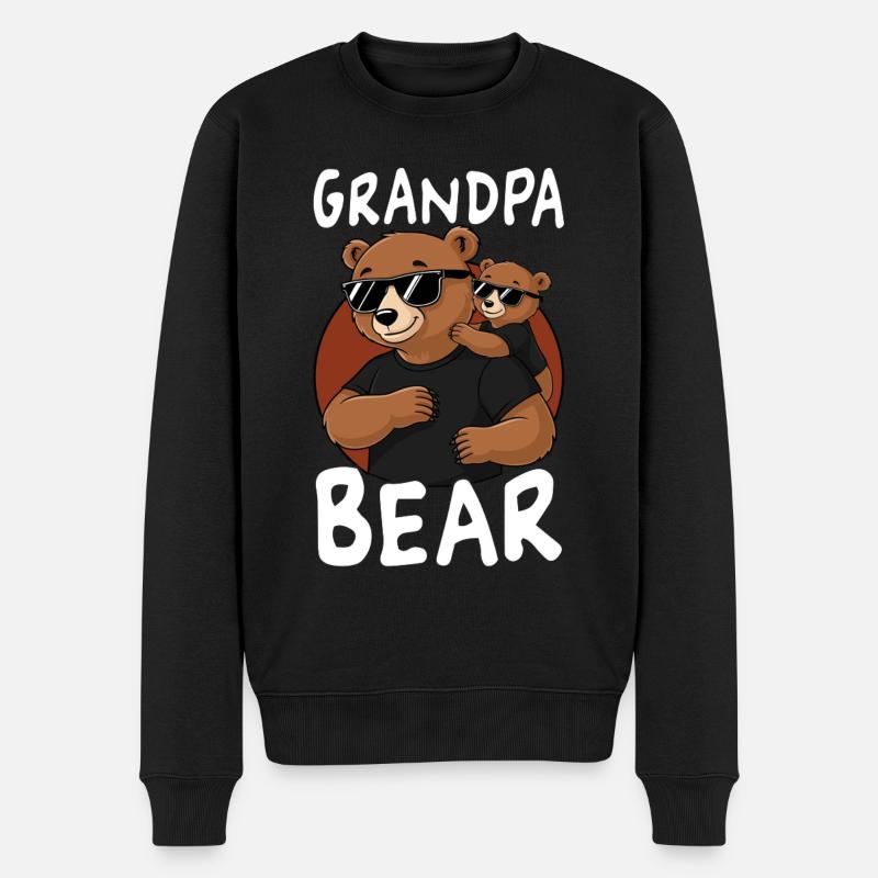 Grand-père Ours - Pull Premium bio Homme - noir