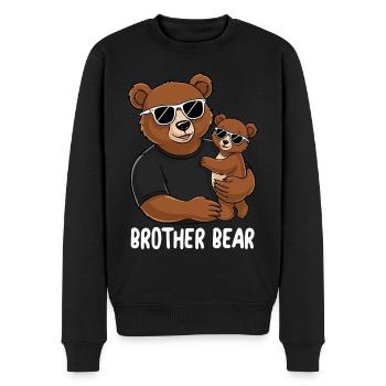 Brother Bear - Männer Premium Bio Pullover - Schwarz - Vorne - Nico (187cm)