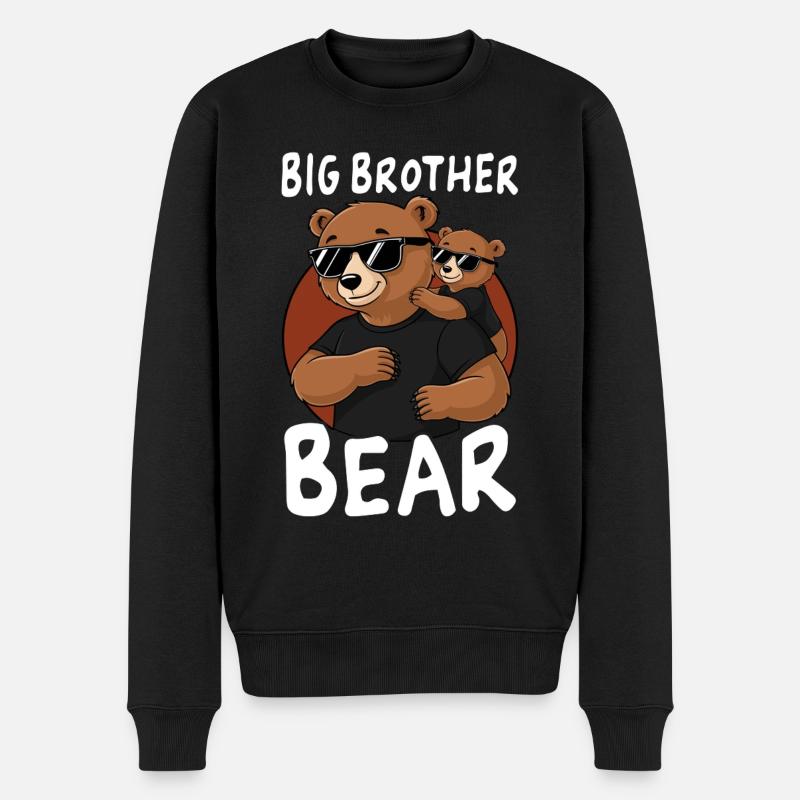 Grand frère ours - Pull Premium bio Homme - noir
