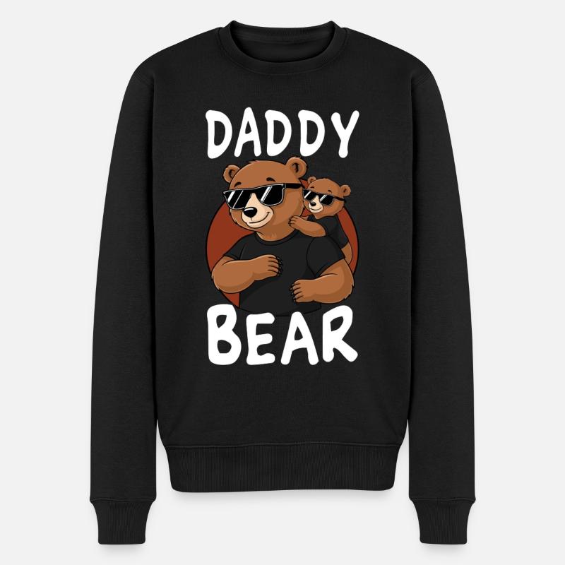 Daddy Bear - Männer Premium Bio Pullover - Schwarz