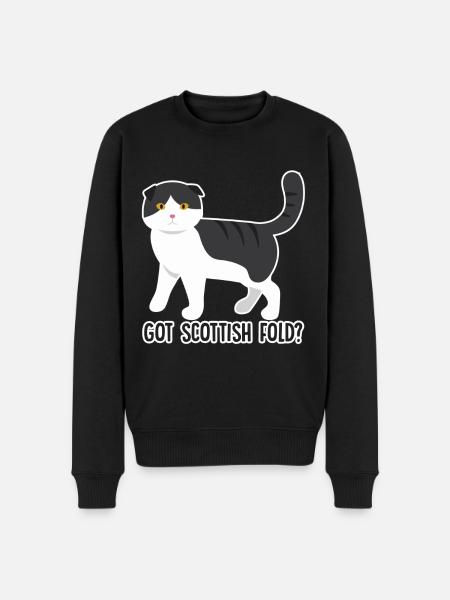 Got Scottish Fold Cat - Men's Premium Organic Jumper - black
