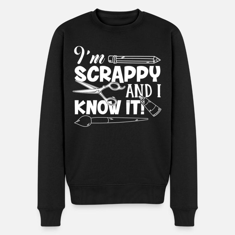 Scrapbook I Know Scrapbook - Men's Premium Organic Jumper - black