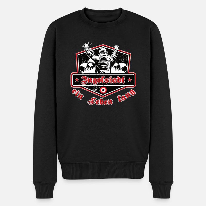 Ingolstadt ein Leben Lang No II - Männer Premium Bio Pullover - Schwarz