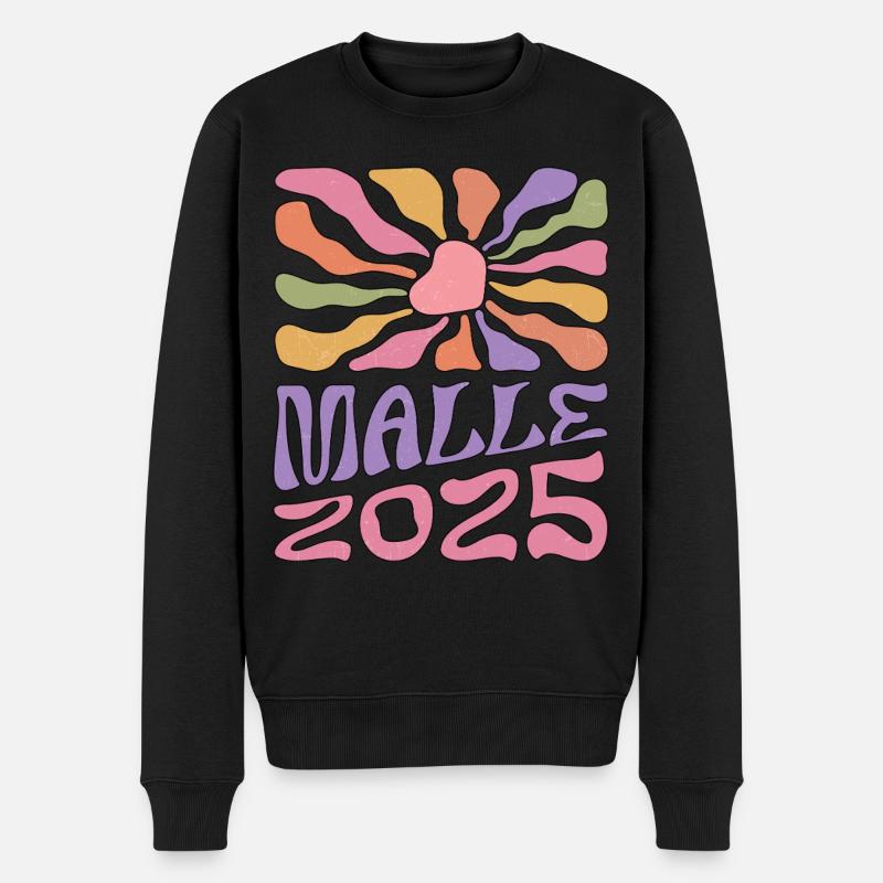 Malle 2025 - Männer Premium Bio Pullover - Schwarz