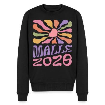 Malle 2028 - Männer Premium Bio Pullover - Schwarz - Vorne - Nico (187cm)