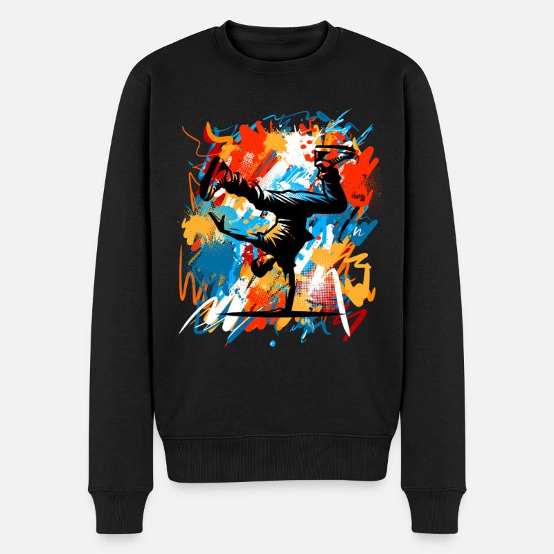 Breakdance - Pull Premium bio Homme - noir