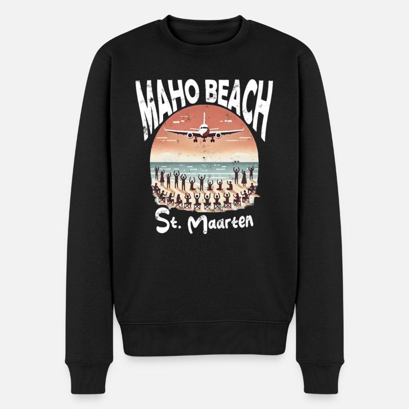 Maho Beach Saint-Martin - Pull Premium bio Homme - noir
