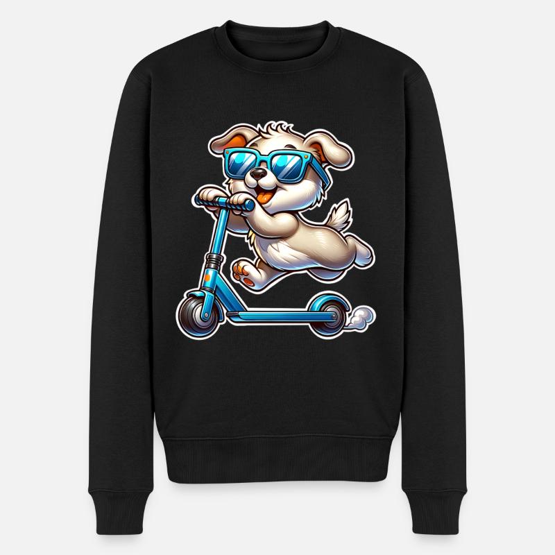 Tretroller E-Scooter E-Roller - Männer Premium Bio Pullover - Schwarz