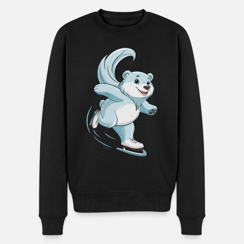 Eisbahn Eisbär Patinage sur glace - Pull Premium bio Homme - noir