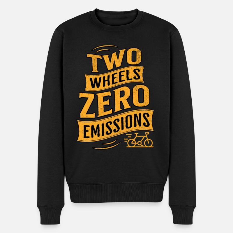 E-Bike E-Biker - Männer Premium Bio Pullover - Schwarz