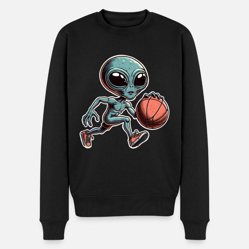 Alien Basketball Dunking - Pull Premium bio Homme - noir