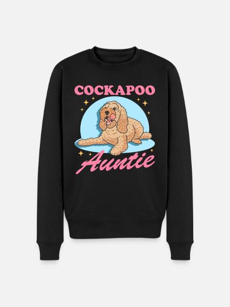 Cockapoo Aunt Dog Lover Gift - Men's Premium Organic Jumper - black